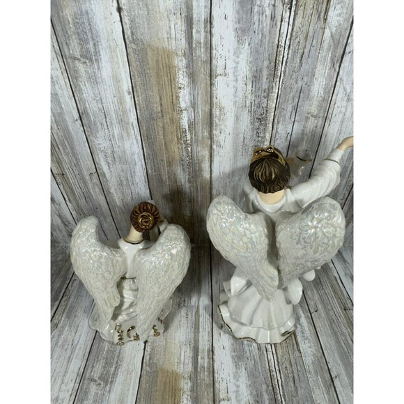 Grandeur Noel #192 Porcelain Angels Set 2000 Collectors Edition 2 Angels - Picture 4 of 11